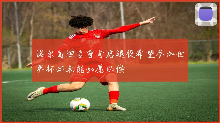 诺尔高坦言曾考虑退役希望参加世界杯却未能如愿以偿